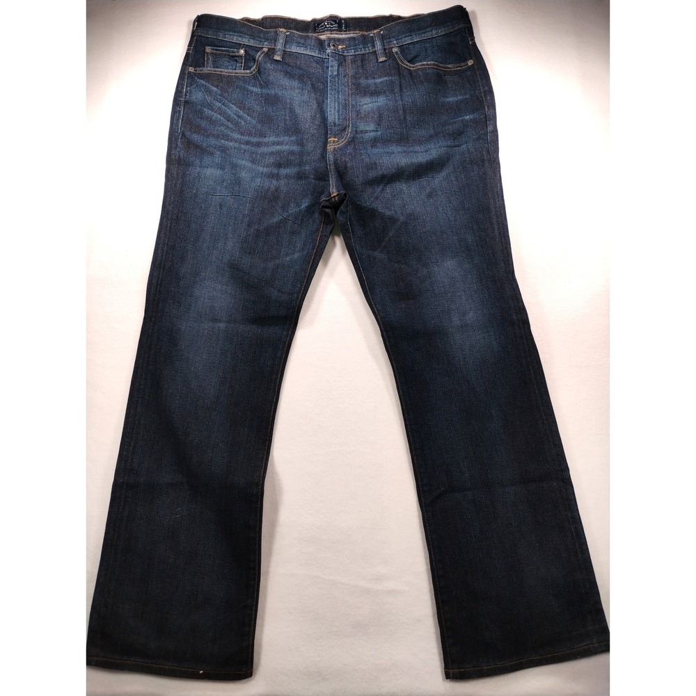 Lucky Brand 181 Relaxed Straight Mens Jeans 44x34 Dark Wash Indigo Denim